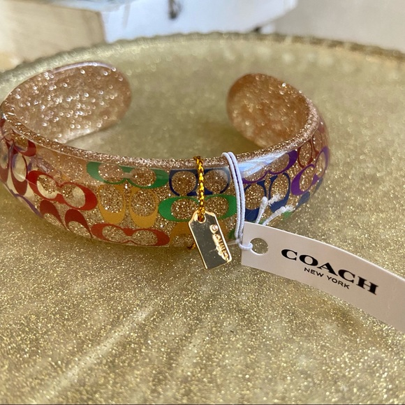 Coach Rainbow Signature Cuff, part of Coach Pride Collection - Picture 3 of 11